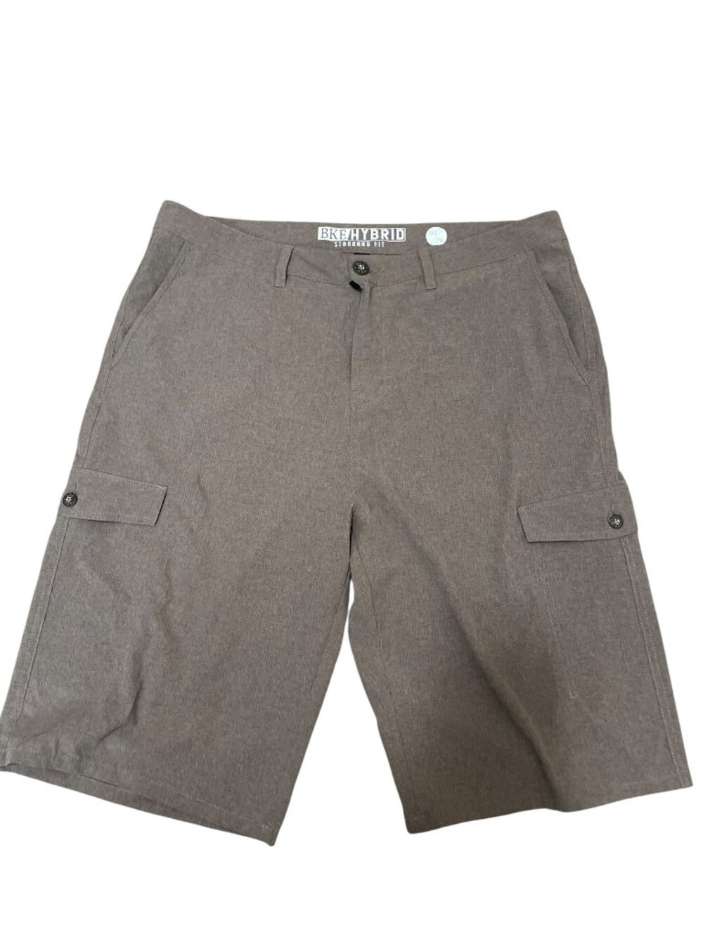 BKE Hybrid  Standard Fit Performance Stretch Tan Cargo Shorts Men's Sz 38